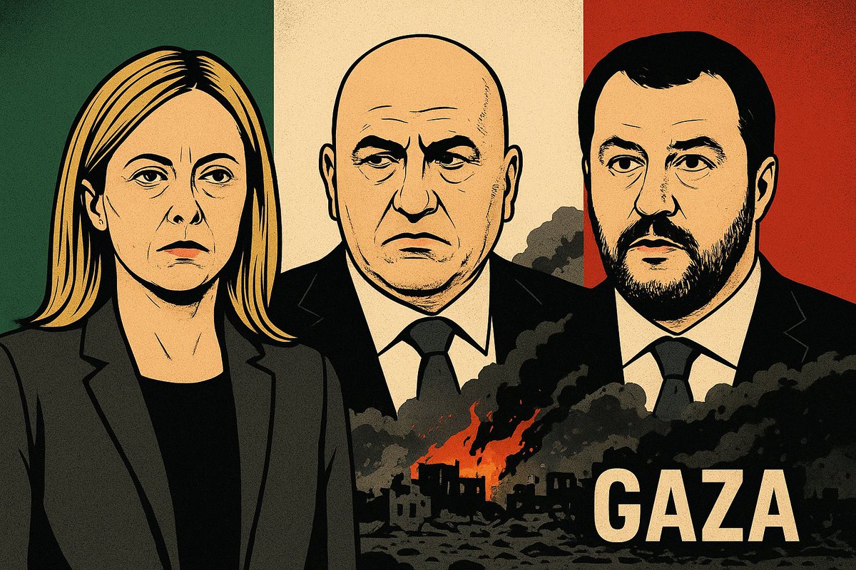 LPercontra68123's tweet image. Gaza: la pace mediatica in 5 mosse
Meloni osserva da fregate ✨

Crosetto spinge sul riarmo ⚡

Salvini sogna il Ponte 🏗️

Nitrato di ammonio come “fertilizzante” 💣
La vera pace? Chi sopravvive ogni giorno. #Gaza #MediaReality