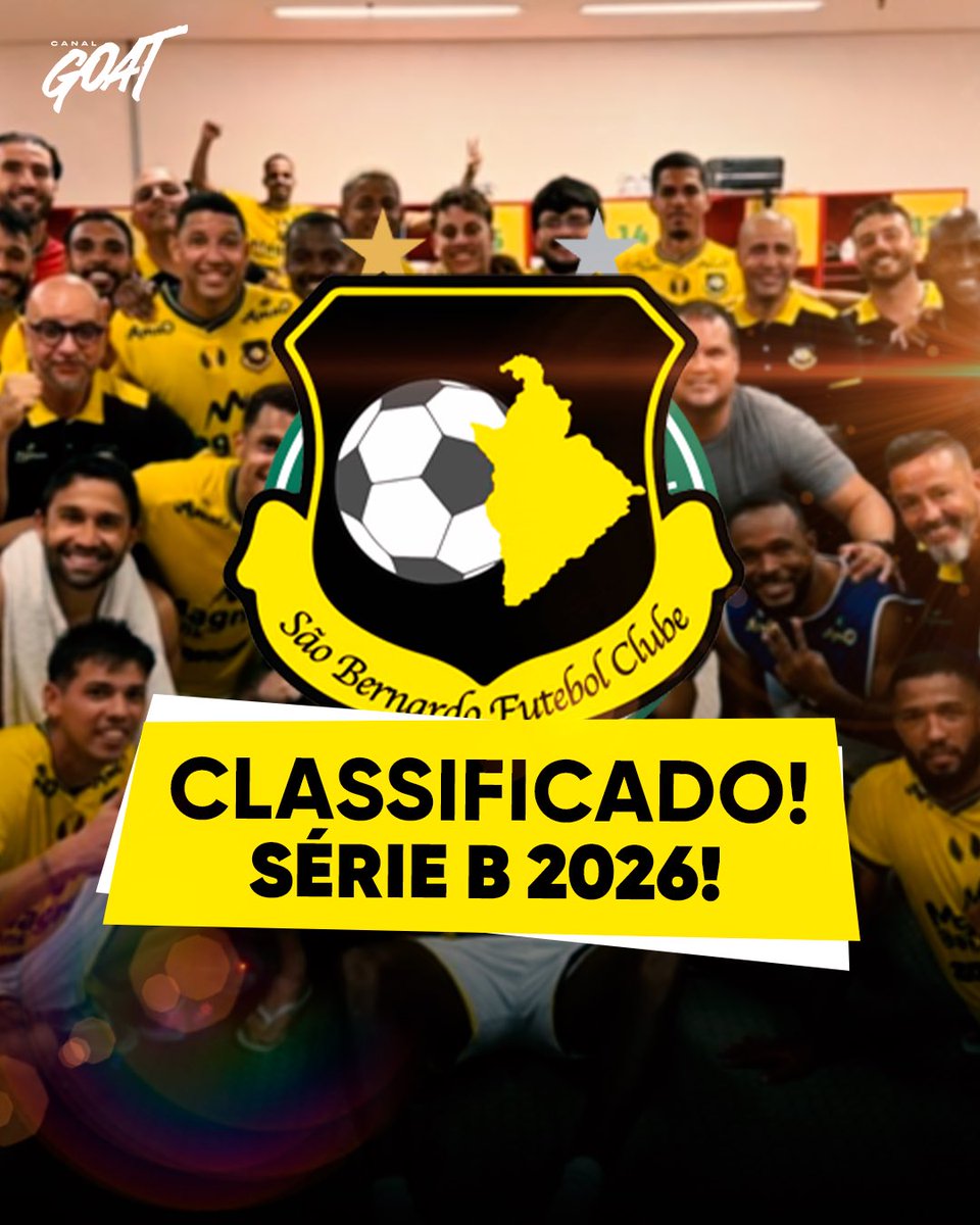 CanalGOATBR's tweet image. SUBIRAM PARA A 🅱️! 🚀

Ponte Preta, Londrina, Náutico, e São Bernardo estão oficialmente na Série B 2026. Parabéns aos clubes que garantiram o acesso!

#GOAT #sérieb #brasileirão