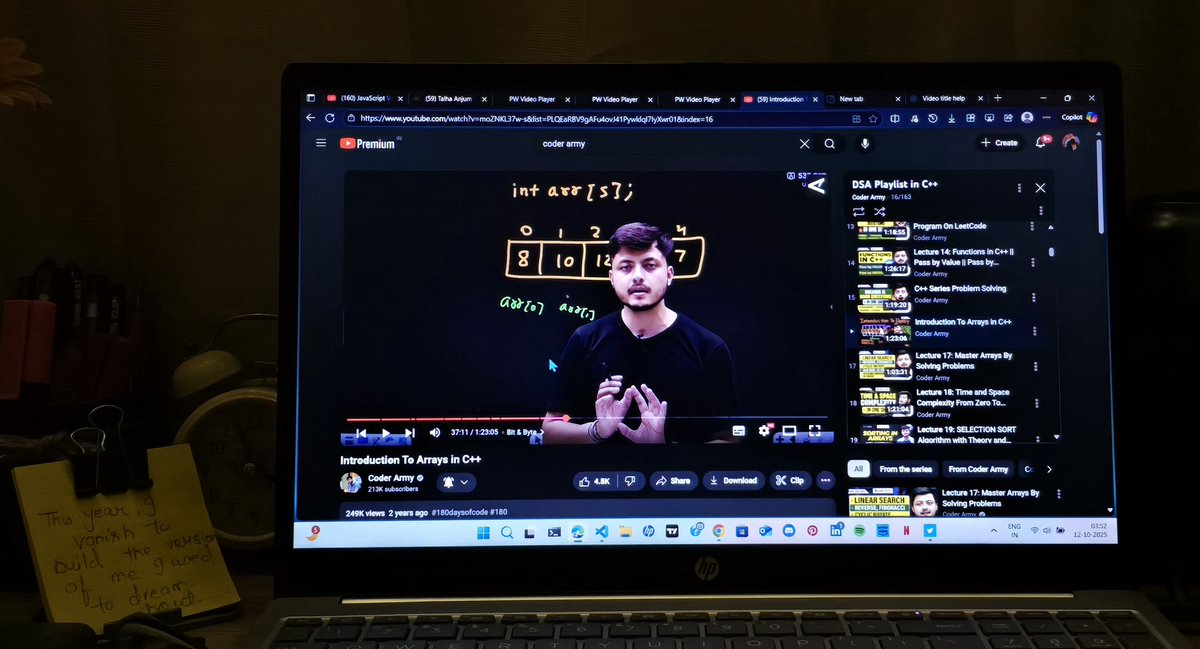 Bitbyanjali's tweet image. Trying to manage both of them parallely-- DSA+WebDev 
Learnt :
🔹️Variables 
🔹️Datatypes
🔹️Arrays

#100DaysOfCode #frontend #DSA #buildinpublic