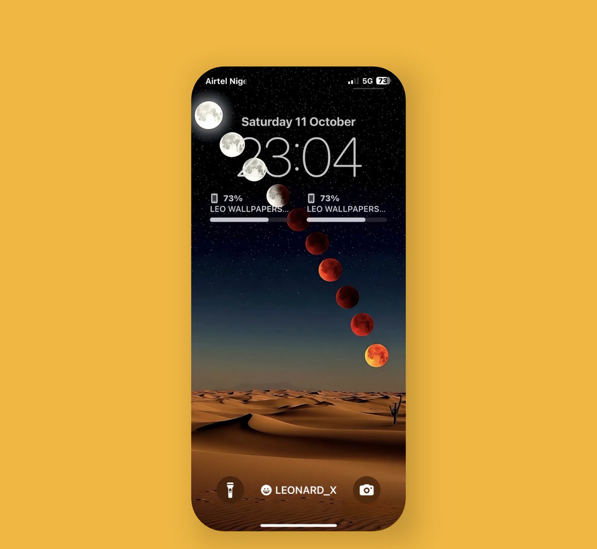 Leonard18_X's tweet image. &quot;Capturing the lunar eclipse over the desert 🌕🌑 #LunarEclipse #DesertNight&quot; load 4k