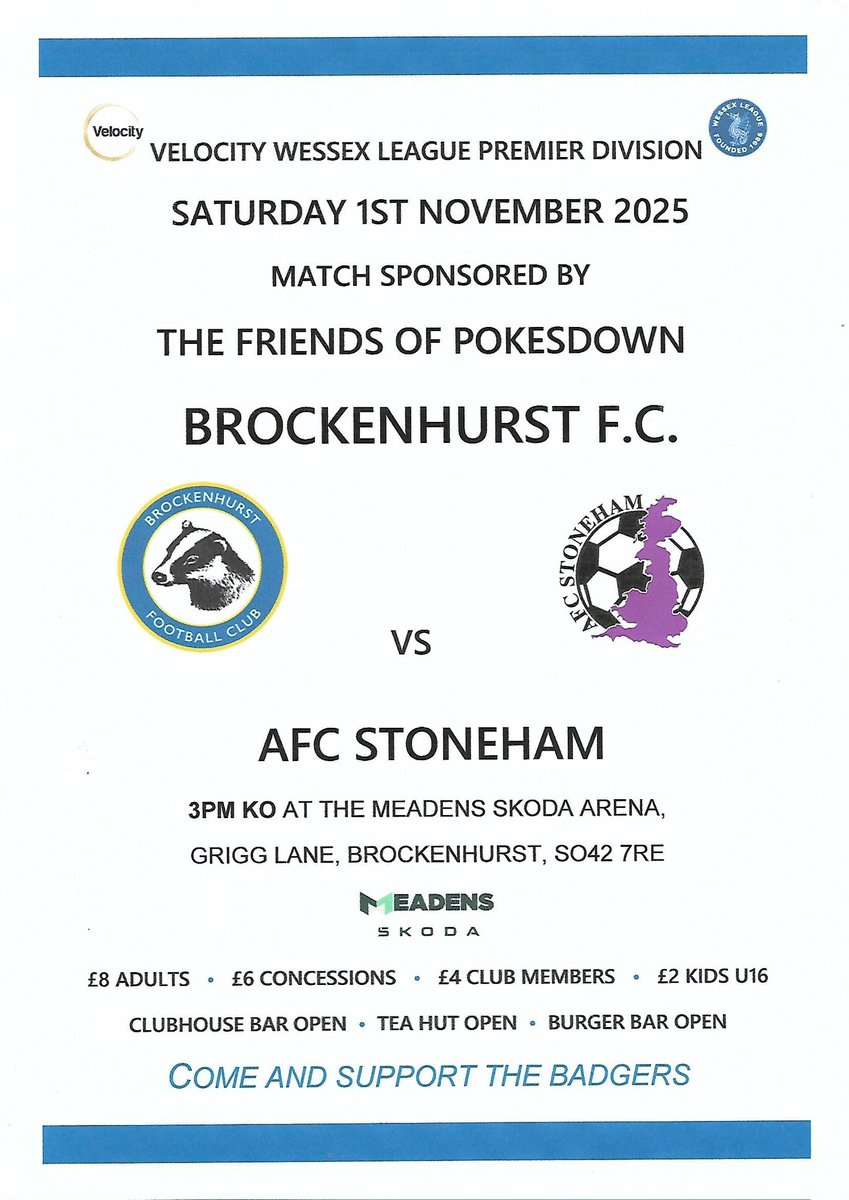 Brock_FC's tweet image. MATCH SPONSORSHIP UPDATE
After enjoying their day with us today, The Friends of Pokesdown have kindly offered to sponsor our upcoming match with @afc_stoneham
Thank You @geoffzzzzzz @kcb49 @Cherryboy53 & @GaryRB and we look forward to seeing you in 3 weeks time 👍🦡