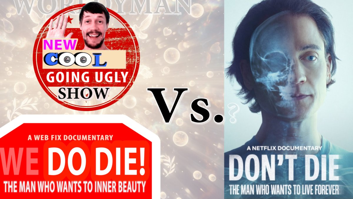 WorldyisCooler's tweet photo. #Worldyman doing the opposite of @bryan_johnson who is going ugly too! Haha, we all do, aging:)

Look "a web fix documentary" :D genius &amp; true!
https://t.co/ToIUDean4a
PEACE
 #Netflix #bryanjohnson #goingugly #comedy https://t.co/LLI4Q5D7Wq