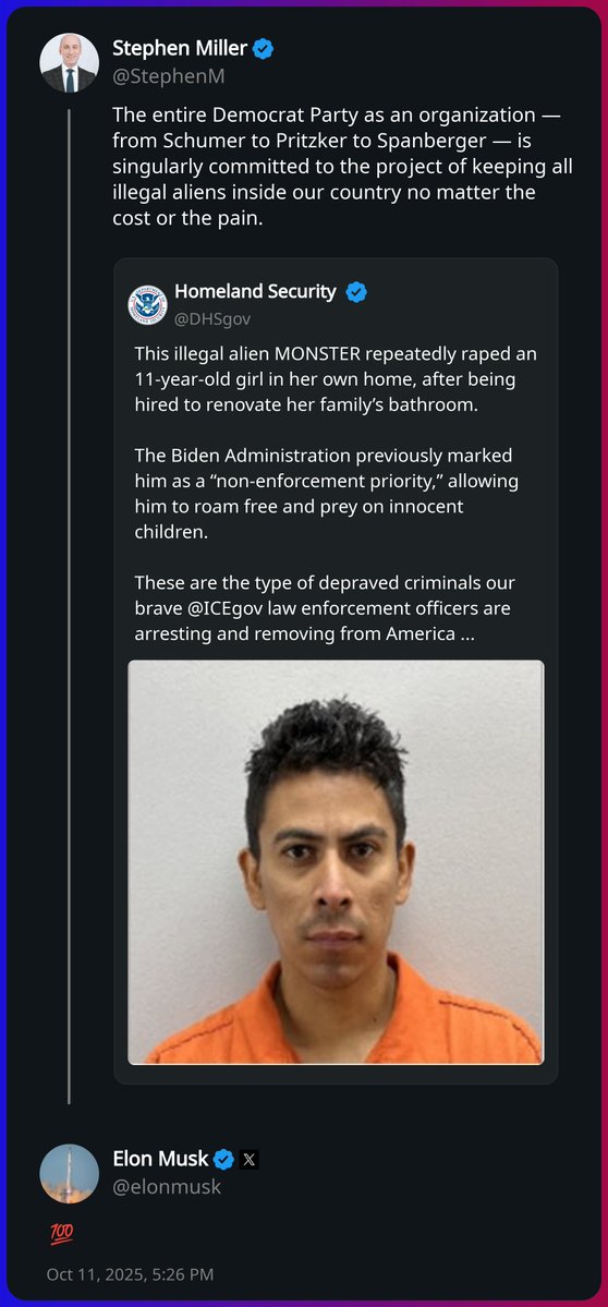 ElonAlertsX's tweet image. Elon Musk replied to Stephen Miller x.com/elonmusk/statu…