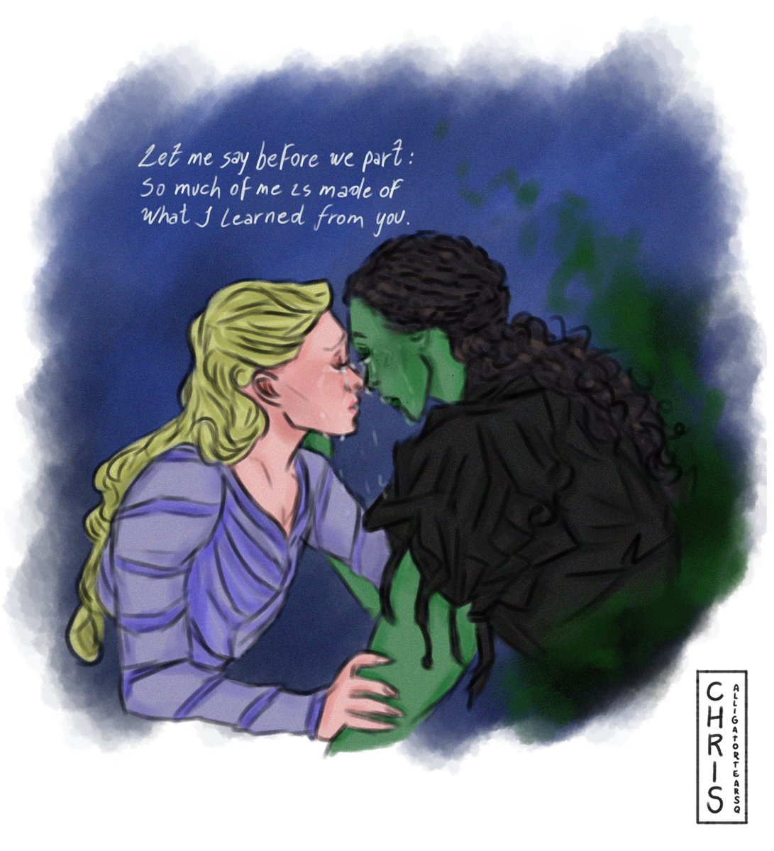 alligatortearsq's tweet image. 💚 Day 11: For Good 🩷

You&apos;ll be with me like a handprint on my heart 🥲

#Gelphietober #Wicked #Gelphie