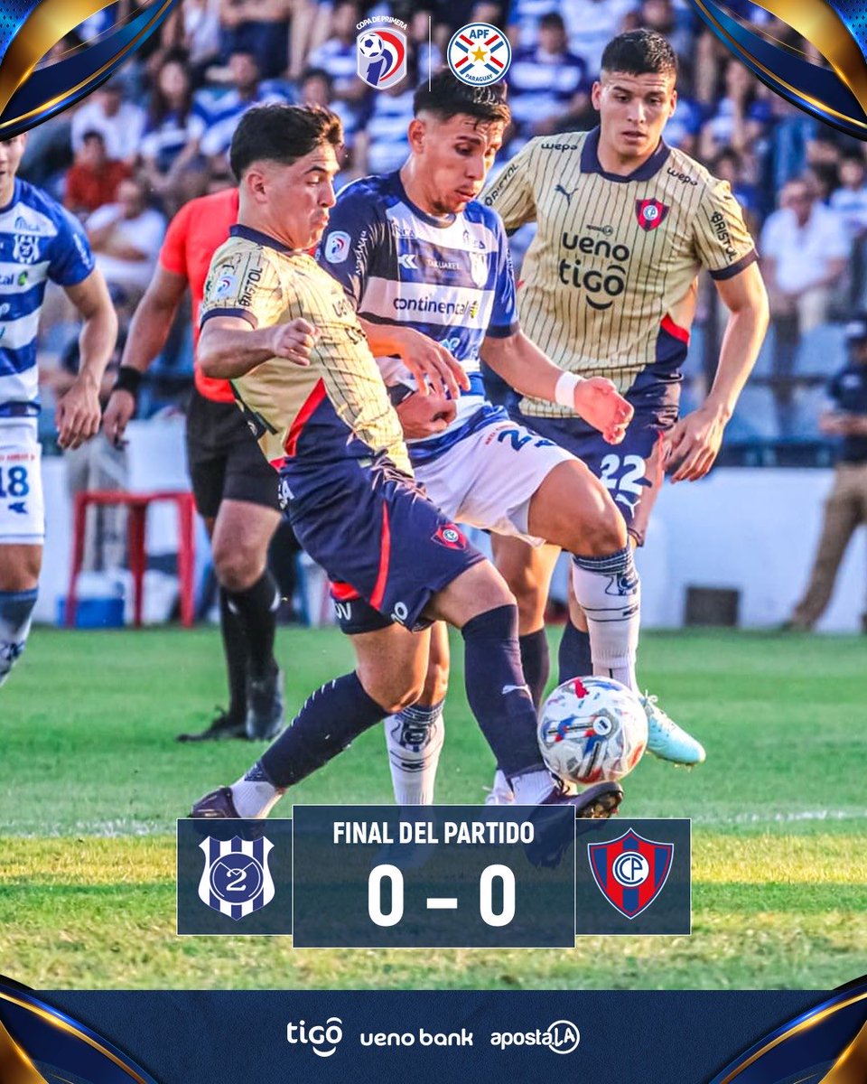 ¡IGUALDAD EN EL RÍO PARAPITÍ!

Sportivo 2 de Mayo y Cerro Porteño, empataron 0-0 en la fecha 16 del Torneo🏆Clausura.

En la siguiente fecha, el #Ciclón 🌪️ midel al tradicional rival.

#UnChiquiDeDeportes...