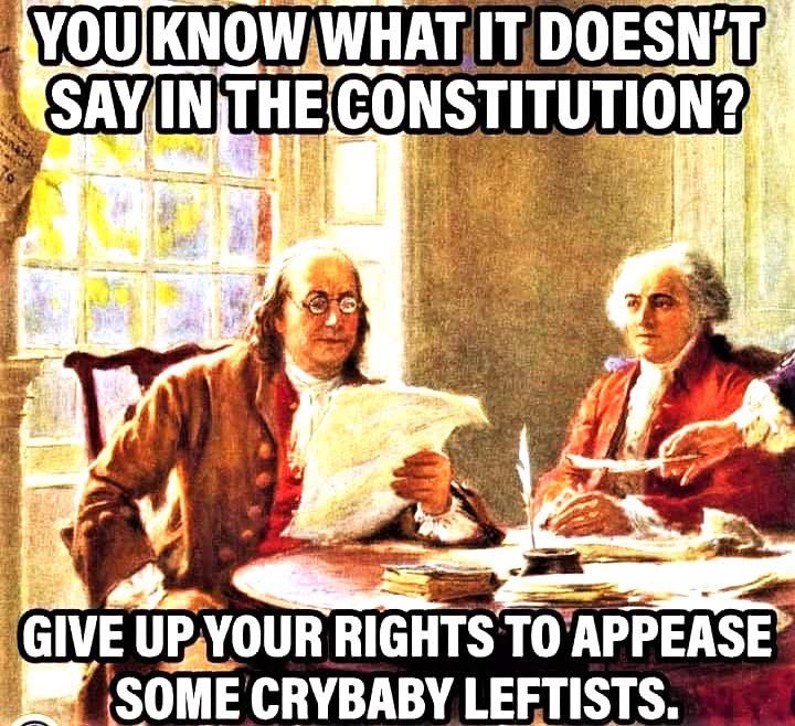 Pixie1z's tweet image. The Constitution was written for brave patriots who fought a war against the British king, not for crybaby leftists to tear it apart.