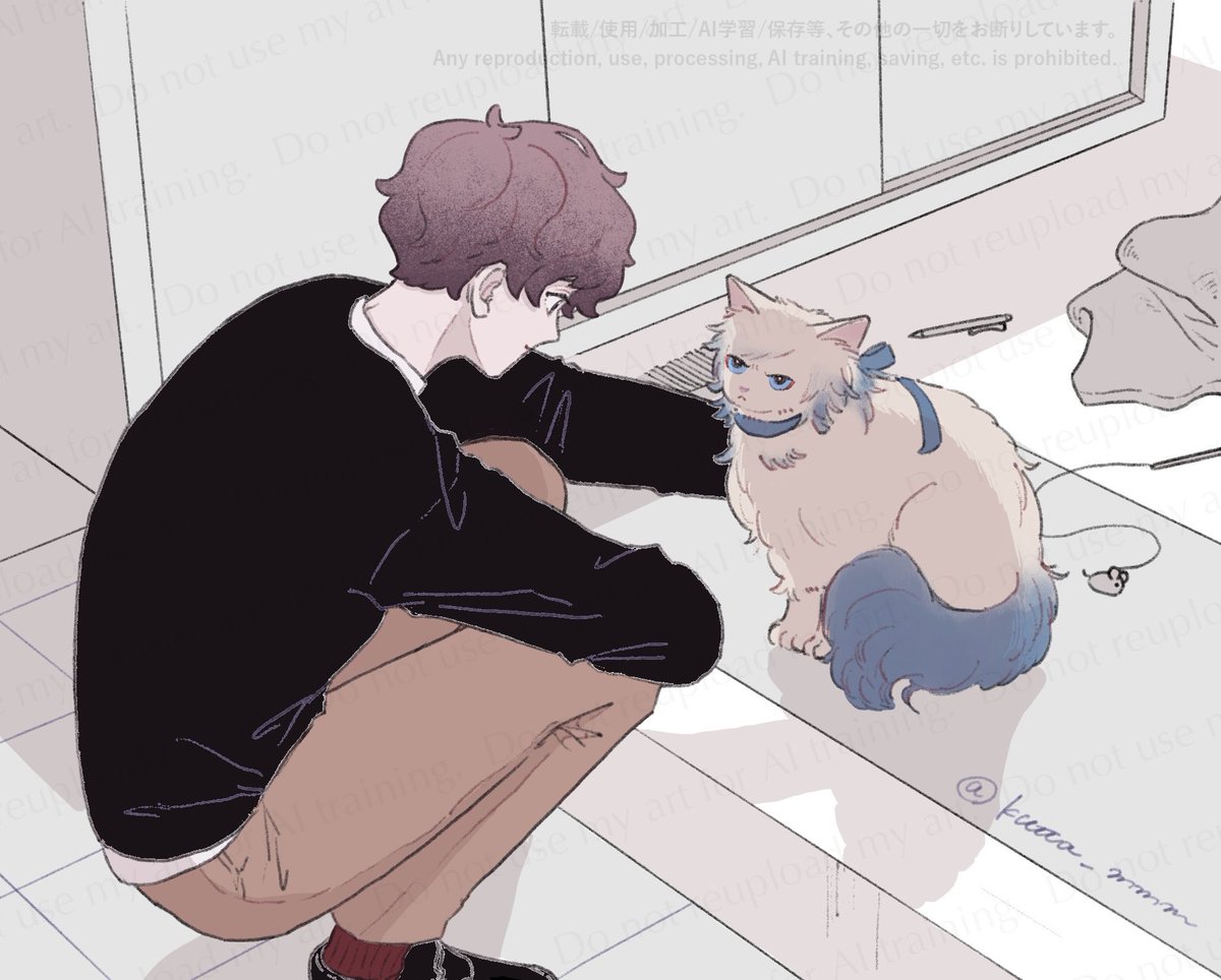 帰宅が遅くてご不満ﾈｺﾁｬﾝ。
(※ちゃんと夕飯前)