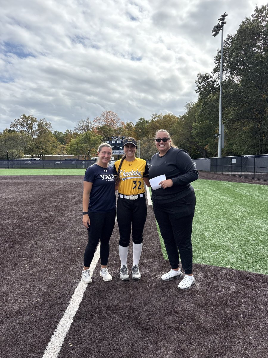 Huge thanks to <a href="/YaleSoftball/">Yale Softball</a> for an incredible camp! Thank you so much <a href="/CoachLauraRicc/">Laura Ricciardone</a> and <a href="/Coach_Debrosse/">Lex Debrosse</a> for the feedback! I’m excited to incorporate some new drills into my routine. Campus is gorgeous and it was great working with Ava and Natalie! <a href="/MCCheetahs/">Chicago Cheetahs Connolly</a> <a href="/Coach__MKC/">Mary Connolly</a>
