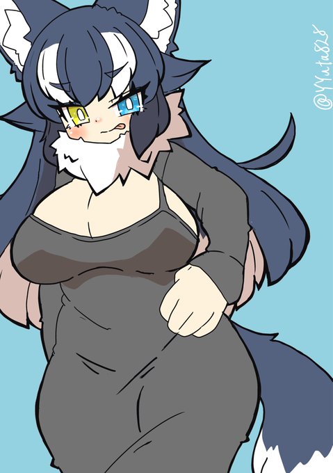 dongtandressタイリクオオカミ ぴっちりしてるからいろいろな曲線が目立ってて良き(by隊長) (けものフレンズ)