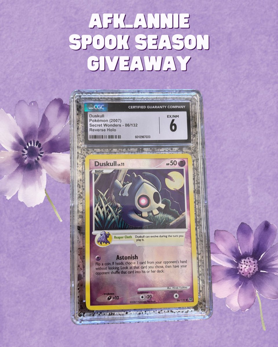 👻 SPOOK SEASON GIVEAWAY👻

REV HOLO DUSKULL FROM SECRET WONDERS

👻RETWEET THIS POST
👻FOLLOW @afk_annie on X
👻FOLLOW @afk_annie on TWITCH

Winner will be announced end of the month. You do NOT need to be present in stream to claim!