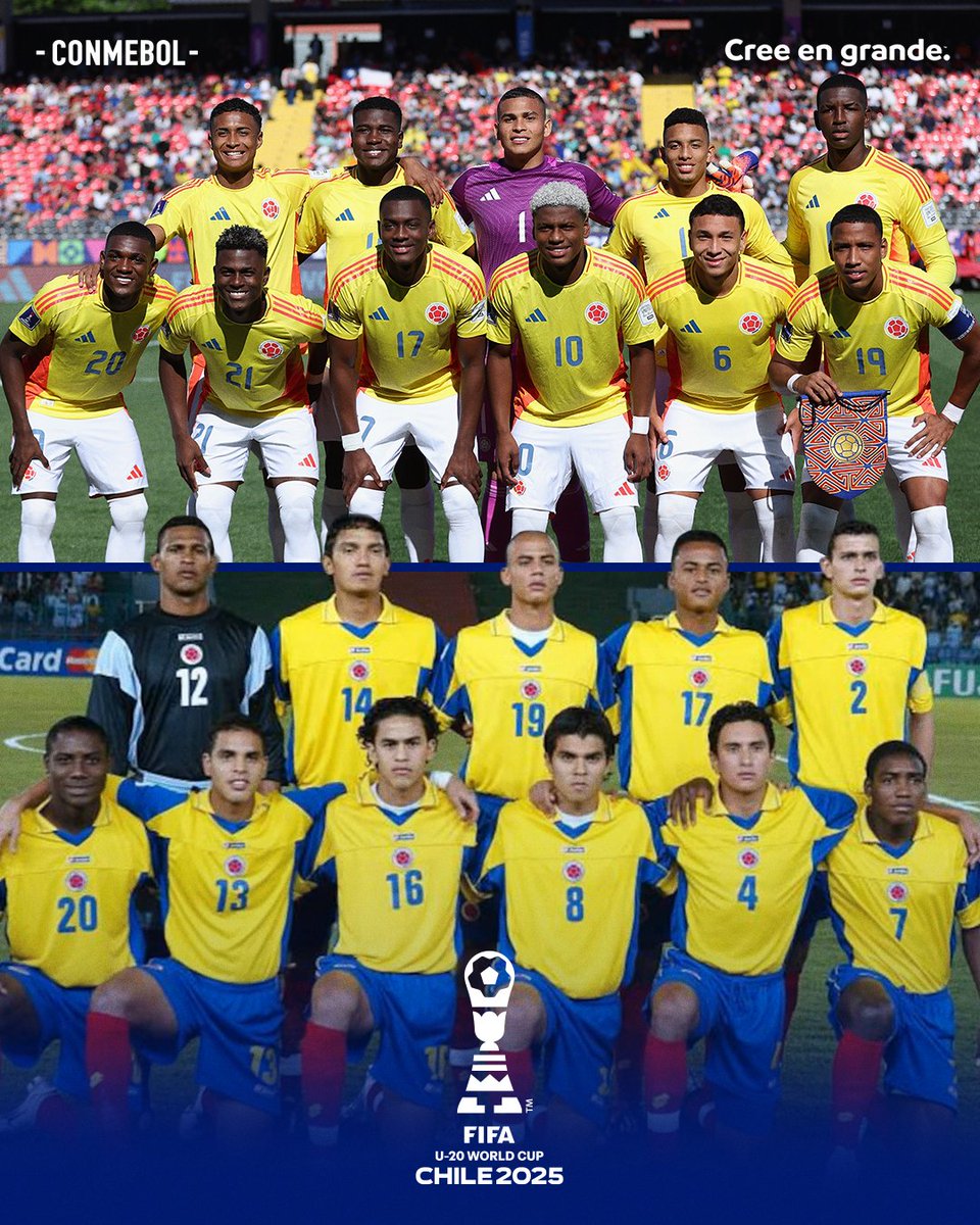 CONMEBOL's tweet image. ¡22 años después, @FCFSeleccionCol vuelve a estar en Semifinales del #U20WC! 👏🇨🇴

#CreeEnGrande