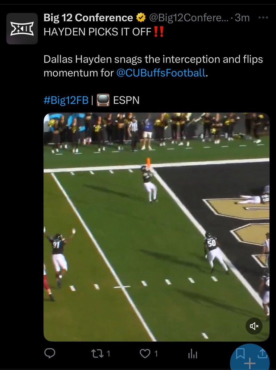 The B12 posted the Colorado interception, then they deleted it. Gee, I wonder why? Could it be that it shows the massively blown call by the B12 refs?