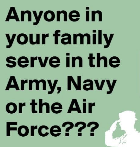 Pixie1z's tweet image. Anyone in your family serve in the military?