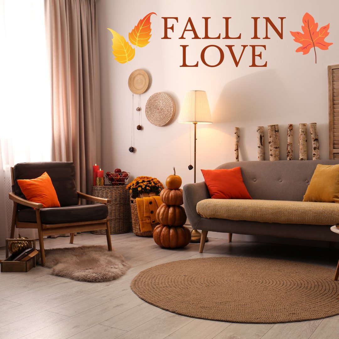 mswatchandlearn's tweet photo. Accents of terracotta and warm red make for the perfect autumn living room. Do you decorate for this season? https://t.co/PT28SJl8Jr