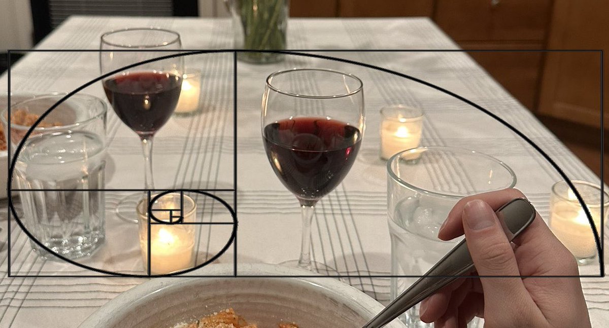 the candles being arranged in golden ratio tho