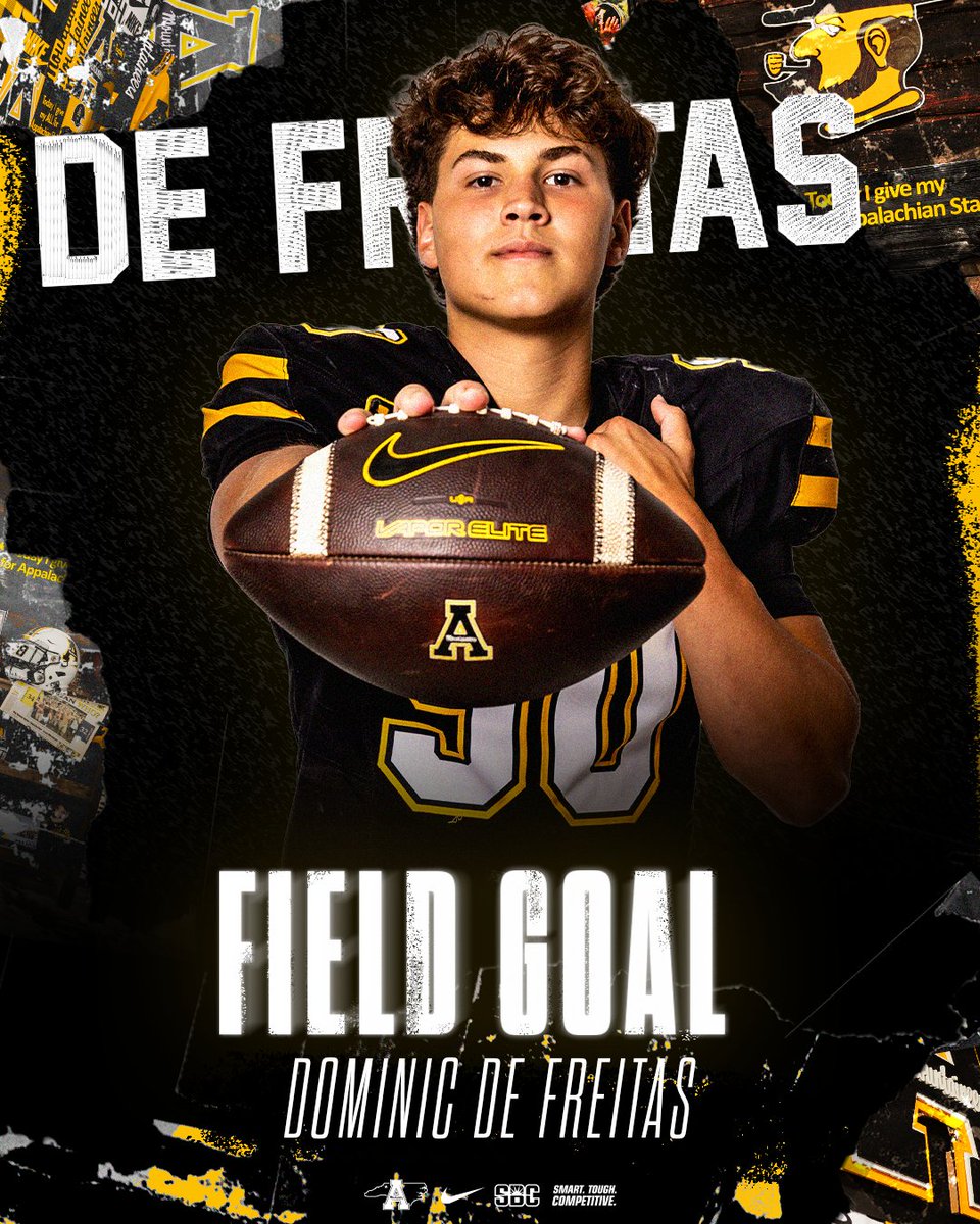 Dominic De Freitas connects from 46 yards, his fourth make from 45-plus yards this season.

App State leads 41-14 in the fourth.

#GoApp