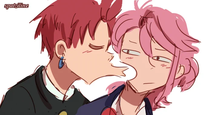 That kiss meme with Jiji and Aira ft Momo and Okarun (established relationship) #Dandadan #momokarun #jijiaira