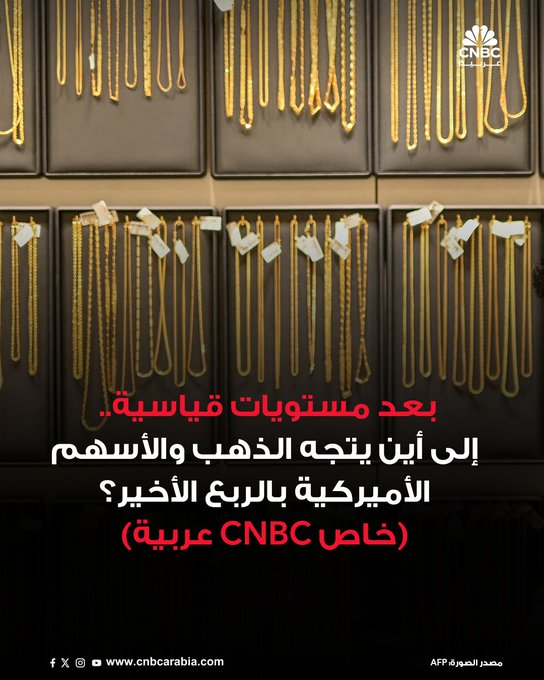 الذهب يواصل تحطيم الأرقام القياسية متجاوزاً 4000 دولار للأونصة لأول مرة في تاريخه، وسط توقعات بامتداد الزخم حتى نهاية 2025. العوامل الجيوسياسية وضعف الدولار يدعمان الطلب على المعدن كملاذ آمن، مع استمرار شراء البنوك المركزية والصناديق المتداولة. التقديرات تشير إلى إمكانية بلوغ الأسعار بين 4200 و4500 دولار للأونصة خلال الأشهر المقبلة. كذلك الأسهم الأميركية تواصل تسجيل مستويات تاريخية مدفوعة بطفرة الذكاء الاصطناعي وتوقعات خفض الفائدة. غير أن المخاوف تتصاعد من تصحيح قد يتراوح بين 10 و15% بفعل التقييمات المبالغ فيها لبعض أسهم التكنولوجيا، وفق محللين 