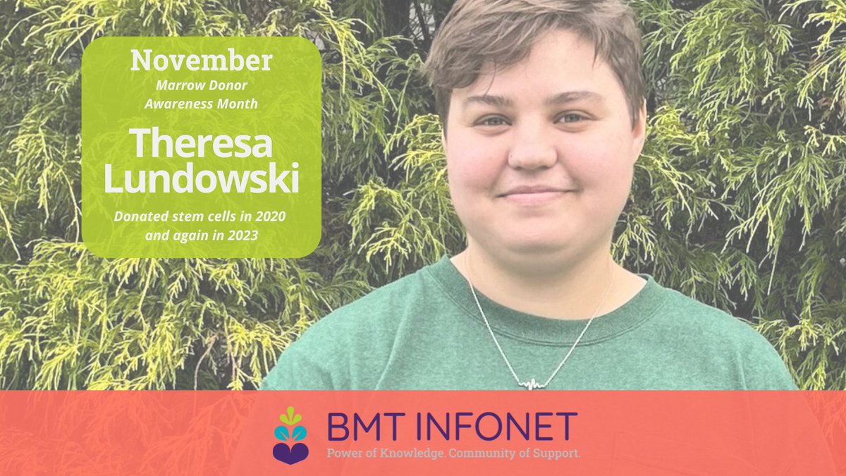 BMTInfoNet's tweet image. She matched twice. Donated twice.
First recipient thriving—they met in 2024! Second recipient gained 7 precious months with family.
Powerful donor story about Theresa Lundowski
Read: bmtinfonet.org/story/donor-th… 
Join registry: my.nmdp.org/s/join
#BeTheMatch #StemCellDonor
