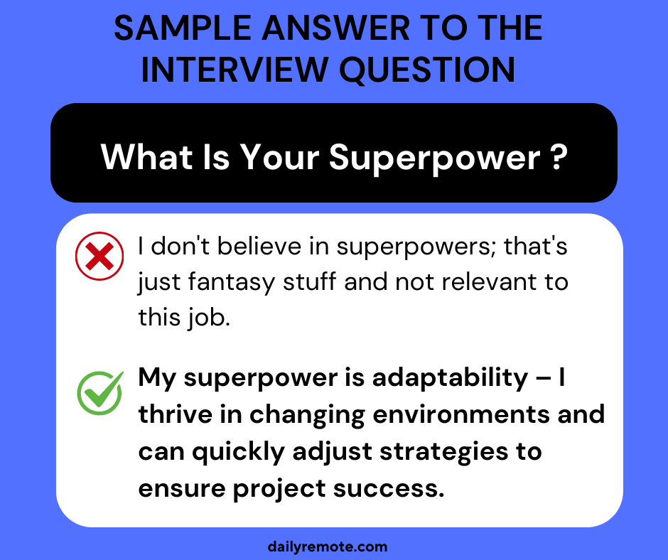 daily_remote's tweet image. How to answer "What is your superpower"? in an interview.
dailyremote.com/advice/how-to-…
#interviewtips #jobsearch #superpower #skills #confidence #careeradvice #jobinterview #strengths #selfawareness #professionaldevelopment
