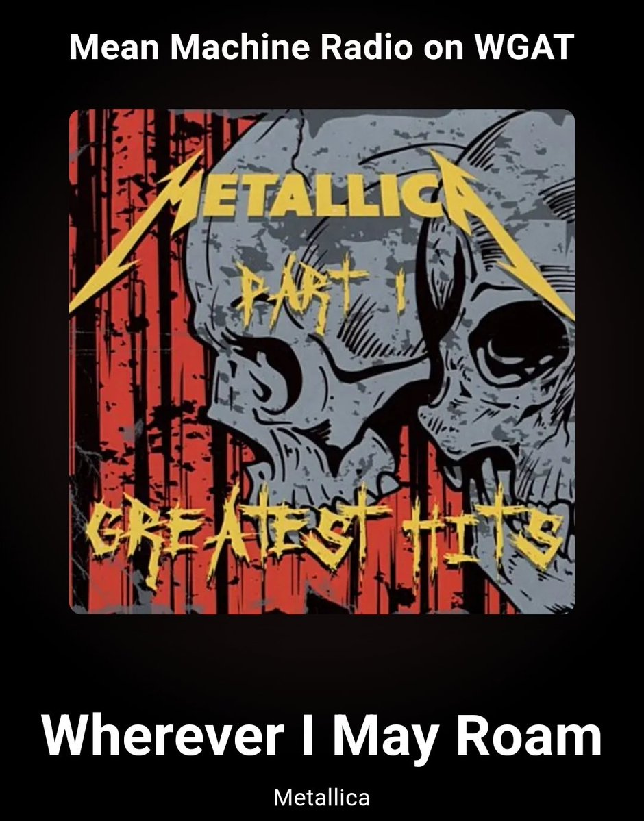 WGATMEANRADIO's tweet image. 💿 Now Playing on NJ 88.7 FM 💿  #NJRADIO 📡 📻 #Metallica 🤘🏼#GENXRULES ™️ #MEANMACHINERADIO ©️
