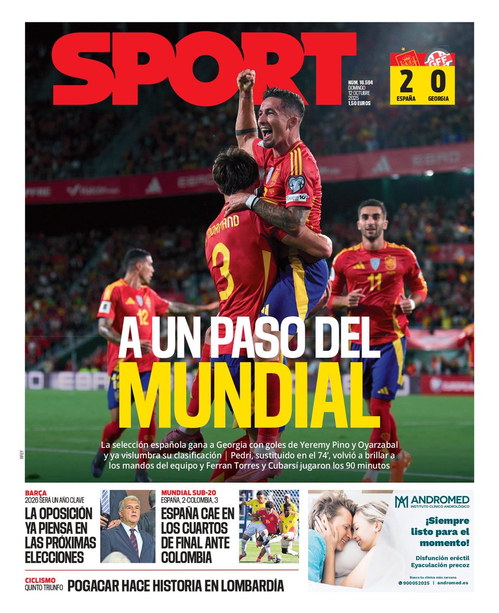 🗞️ La #PrensaDeportiva del domingo 12 de octubre de 2025. 🍂 🗞️