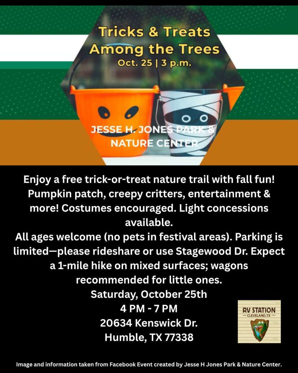 ClevelandRvs's tweet image. 🎃 Looking for some outdoor fun this Halloween season? Check out Jesse H. Jones Park and Nature Center! Hit their 1-mile trail for a spooky good time! 🍂👻
#RVStationCleveland #Tricks&Treats #JesseEJonesParkAndNatureCenter
rpb.li/UkN5