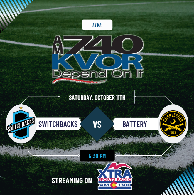 ⚽️🔥 The Push for the Playoffs Continues! ⚽️🔥

🎙️Join <a href="/GingerlyTweets/">Ryan Kaufman</a> and <a href="/RolandVargish/">Roland Vargish</a> for the call as <a href="/SwitchbacksFC/">Switchbacks FC</a> takes on Charleston Battery at 5:30p!

Listen LIVE and for FREE ANYWHERE YOU ARE!
📻 740 AM
💻 kvor.com
📱 KVOR app