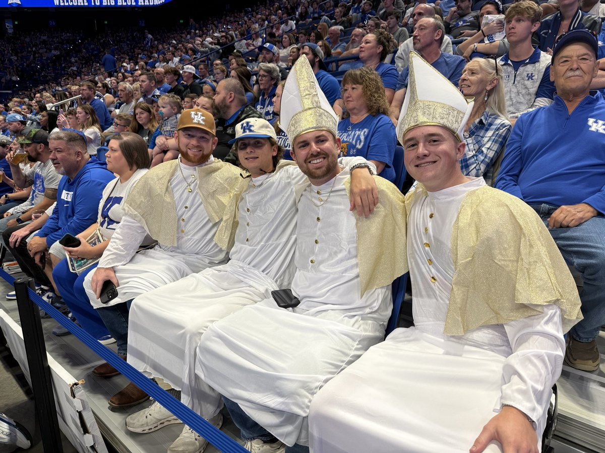 Seeing plenty of Pope Costumes here in Rupp.