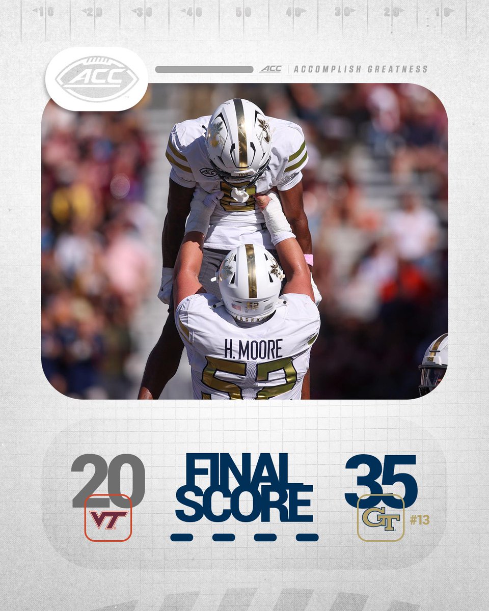 ACCFootball's tweet image. Bowl season secured. Still undefeated. 🐝💪