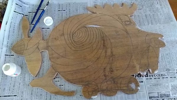 NanyouF's tweet image. 壁飾り3
Wall Decoration 3

水彩　【にわとり】
縦横　50cm×70cm
#壁飾り #にわとり