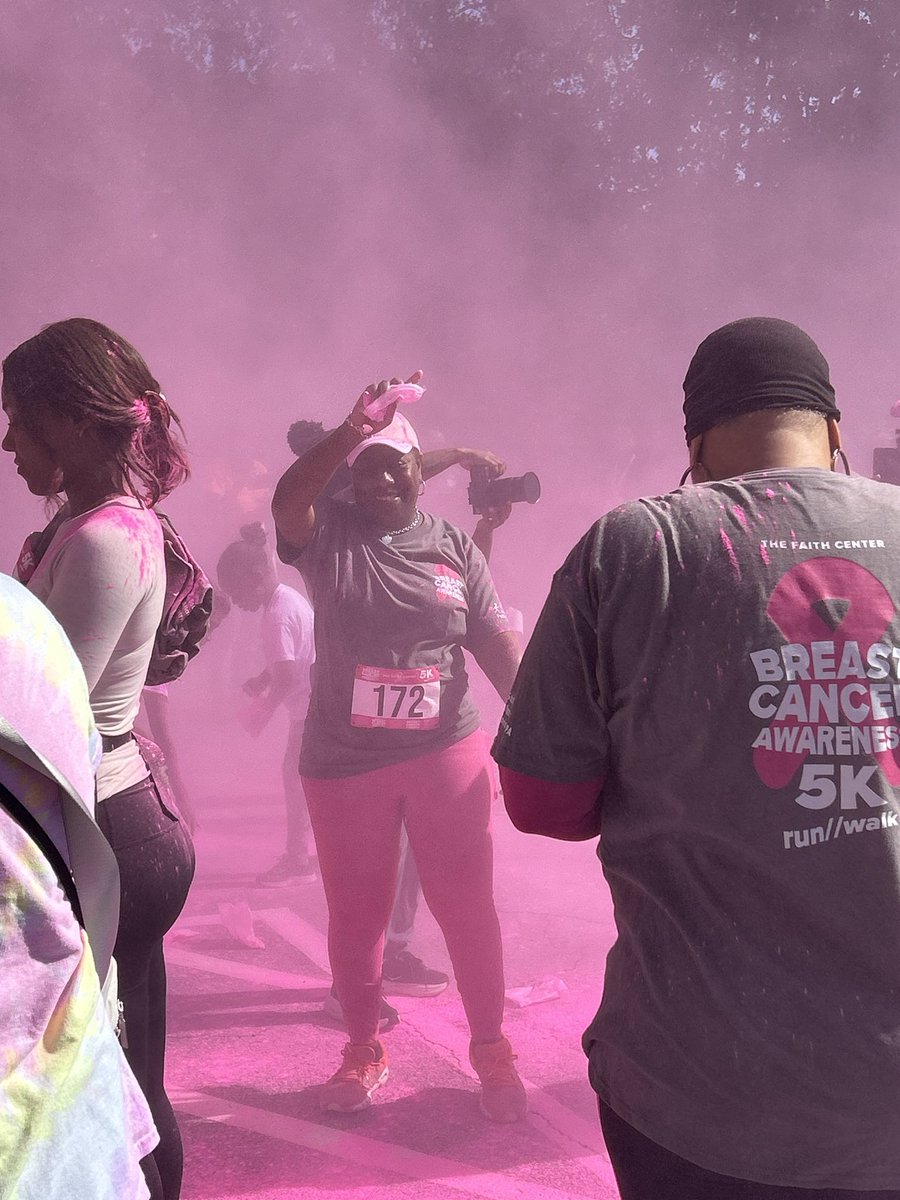 Had a blast participating in our church’s annual Breast Cancer 5K.  Walking beside my girlfriend who is a breast cancer survivor. Proud of you honey! ❤️👏