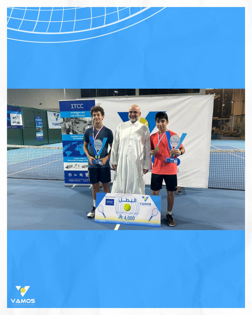 vamostennissa's tweet photo. لقطات من تكريم الأبطال إبراهيم إنديجاني و سهيل فاروق و الفريق الوصيف حسان ال��اعدي و مالك الزهراني

نشكر الجميع على المشاركة و الحضور و المتابعة، فبعد توفيق الله بكم يكون 

البطولة برعاية #ITCC https://t.co/7um1vI3eo0