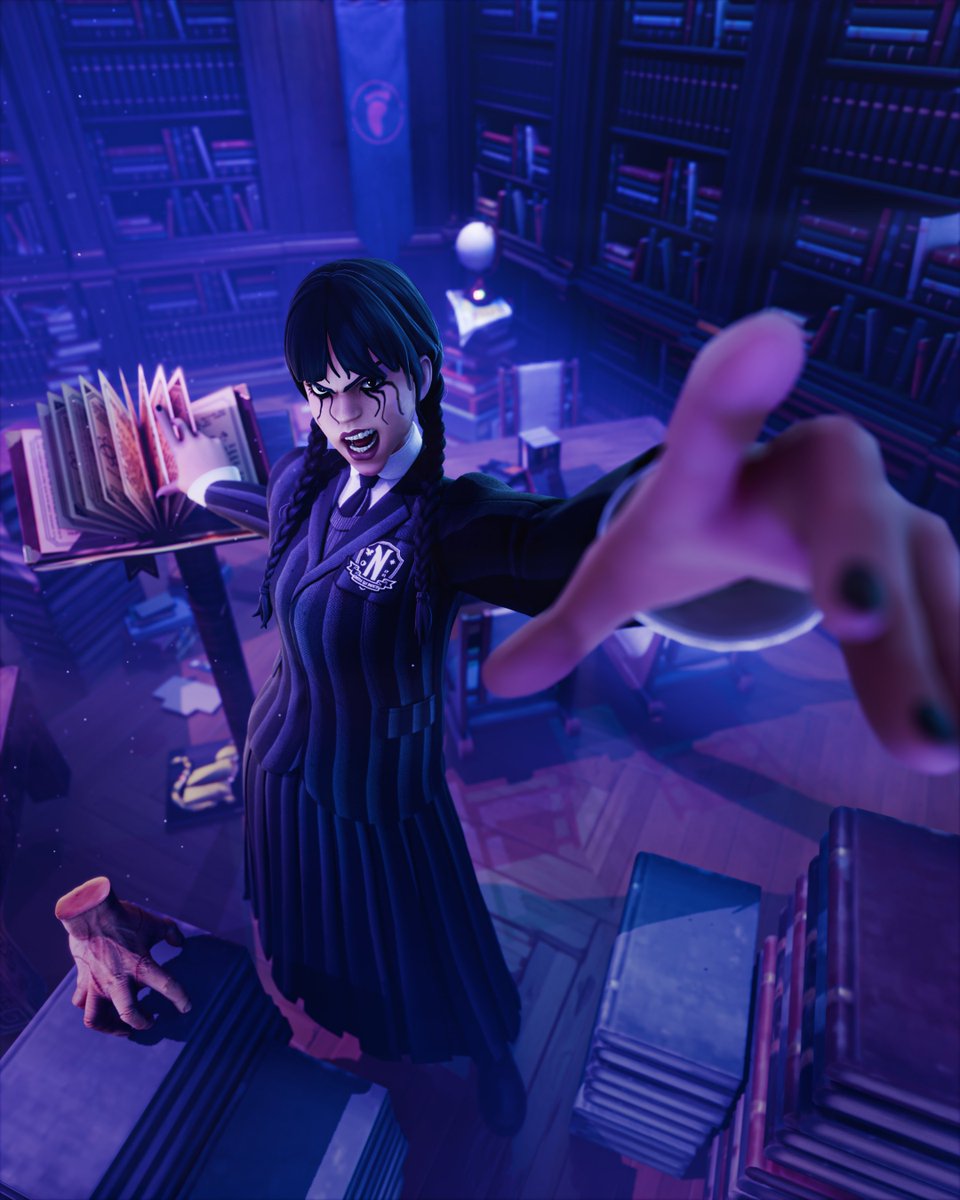 Kravix3D's tweet image. Wednesday 
-------------
#Fortnite #FortniteArt #Wednesday #wednesdaynetflix #WednesdayS2