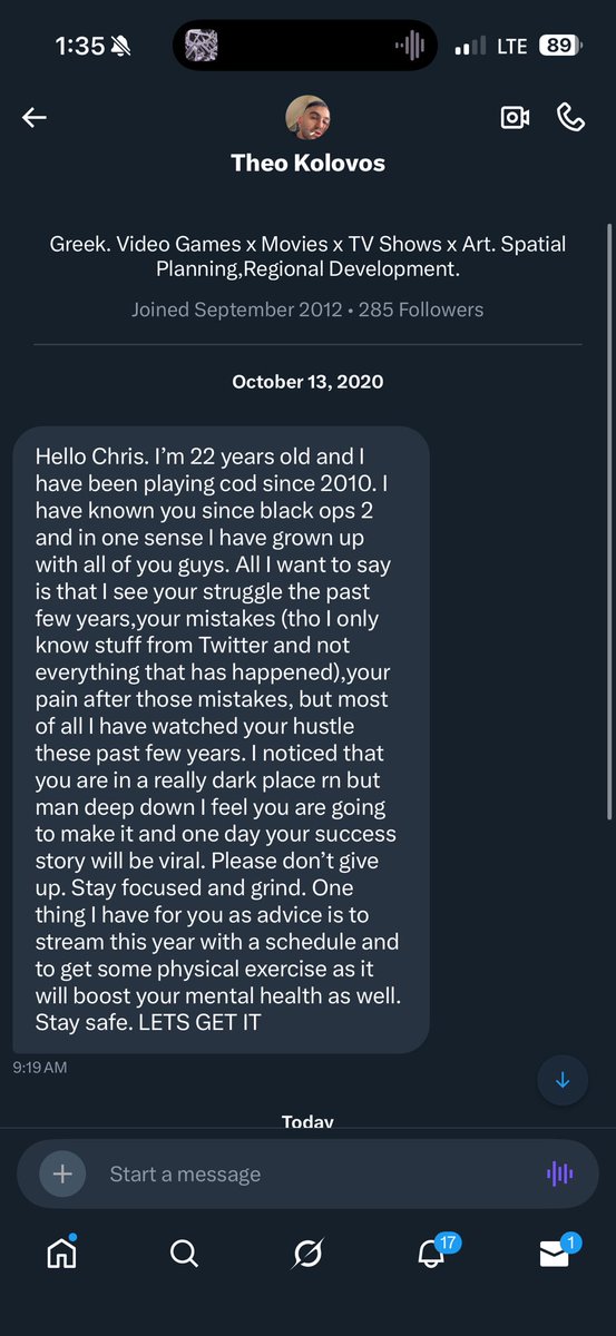 Parasite's tweet image. This made my entire day. 

Was going through message request and clicked this one. Dude messaged me in 2020 trying to bring me up. Couple years ago I was depressed and uncertain of my future.

Today I get up everyday and feel like I have a purpose living out my dreams. ❤️