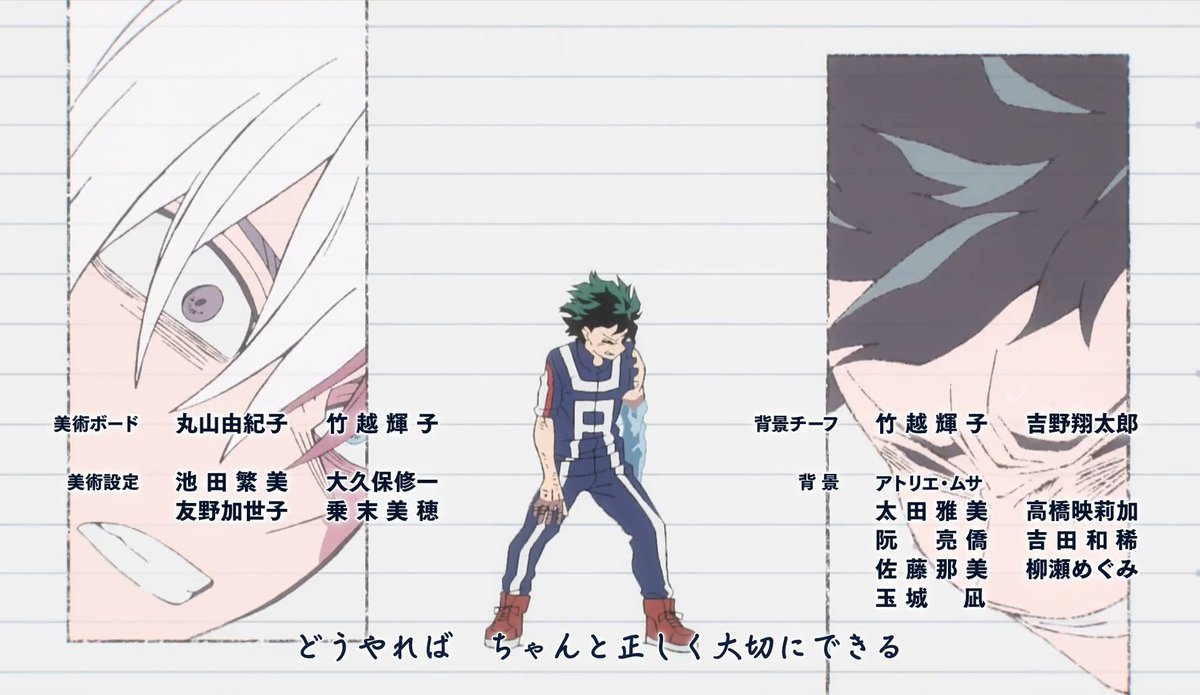 scimmiella's tweet image. they even put the &quot;it&apos;s your power, isn&apos;t It?&quot; scene in the ending, tododeku  😭 #ヒロアカ #heroaca_a #myheroacademia #bnha