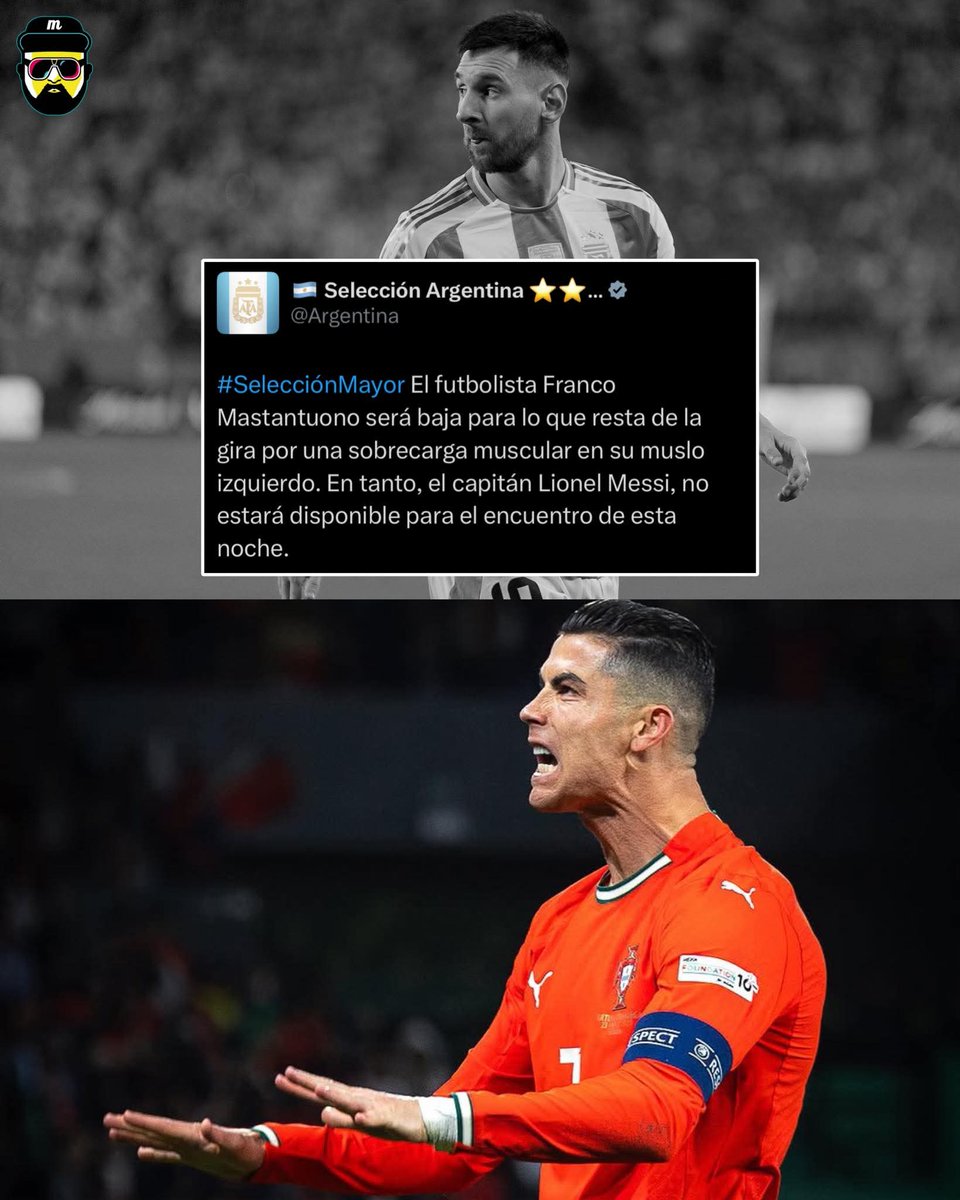 lfc009666's tweet image. ليونيل ميسي قرر أن يتخلى عن منتخب بلاده من أجل خوض مباراة مع إنتر ميامي ومواصلة المنافسة على الحذاء الذهبي، مُفضّلًا مصالحه الشخصية على حساب وطنه

في المقابل، كريستيانو رونالدو، بعمر 40 عامًا، لا يزال يلبّي كل استدعاء دون أعذار، مؤكّدًا أن بالنسبة له، الوطن فوق كل شيء