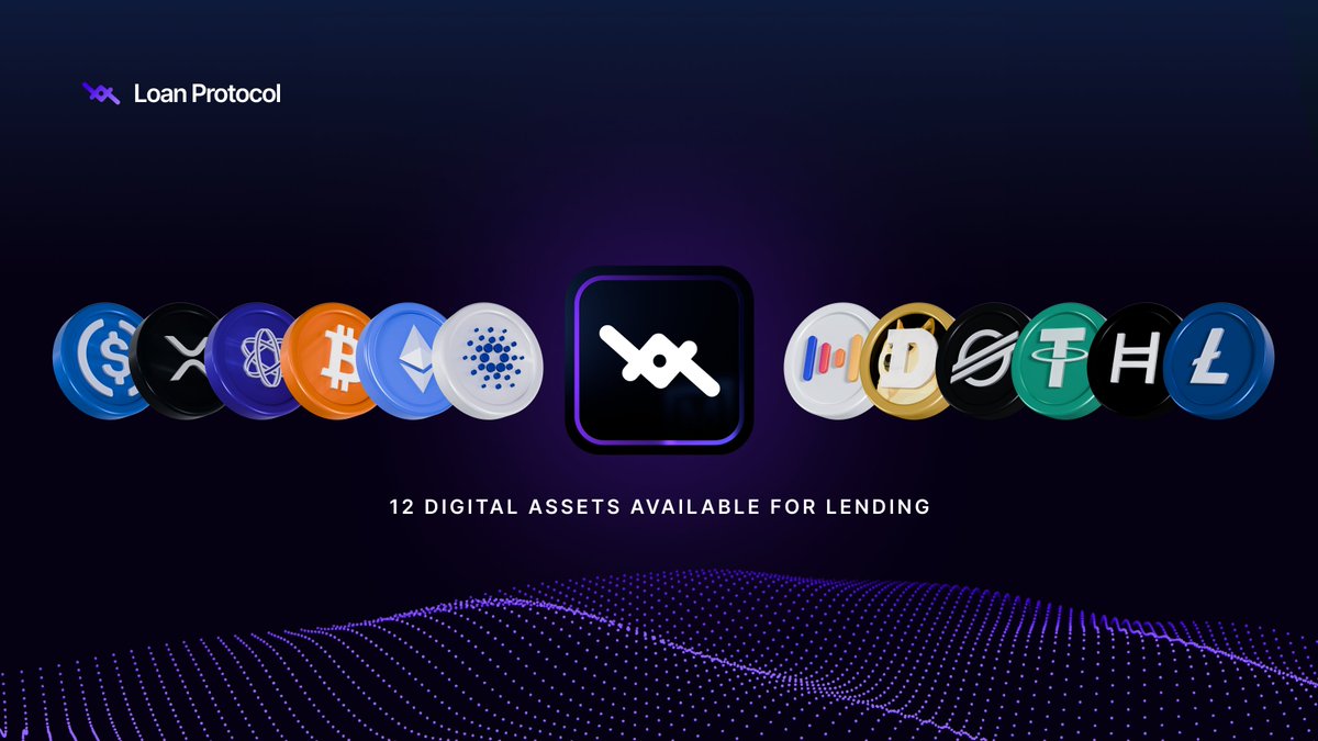 12 Digital Assets available for Lending and Borrowing.

Use your Litecoin as collateral to borrow Bitcoin.

Use your XRP as collateral to borrow Dogecoin.

Use your Ethereum as collateral to borrow Stellar.

The options are endless and transactions feeless, thanks to <a href="/XPRNetwork/">XPR Network</a>