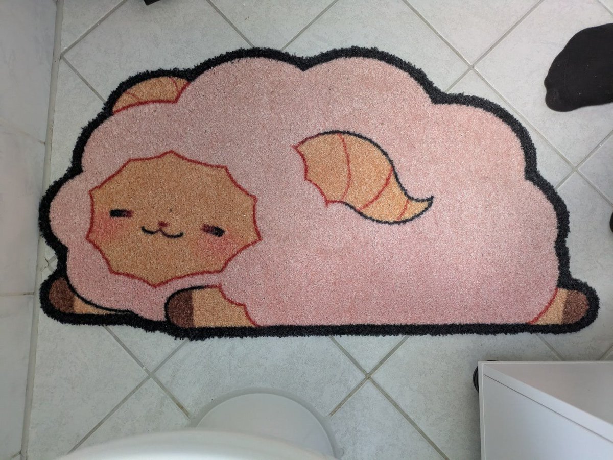 Das Bad in der neuen Wohnung wird jetzt von diesem Kunstwerk dekoriert 🐐