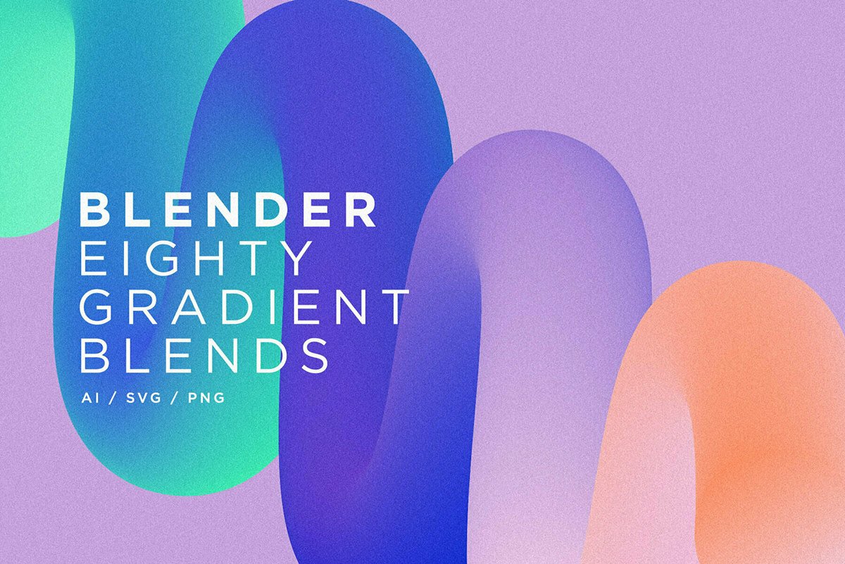 designeour's tweet image. Blender 80 #Gradient #Blends is a collection of smooth transitional gradients made by RulebyArt designeour.com/blender-80-gra…