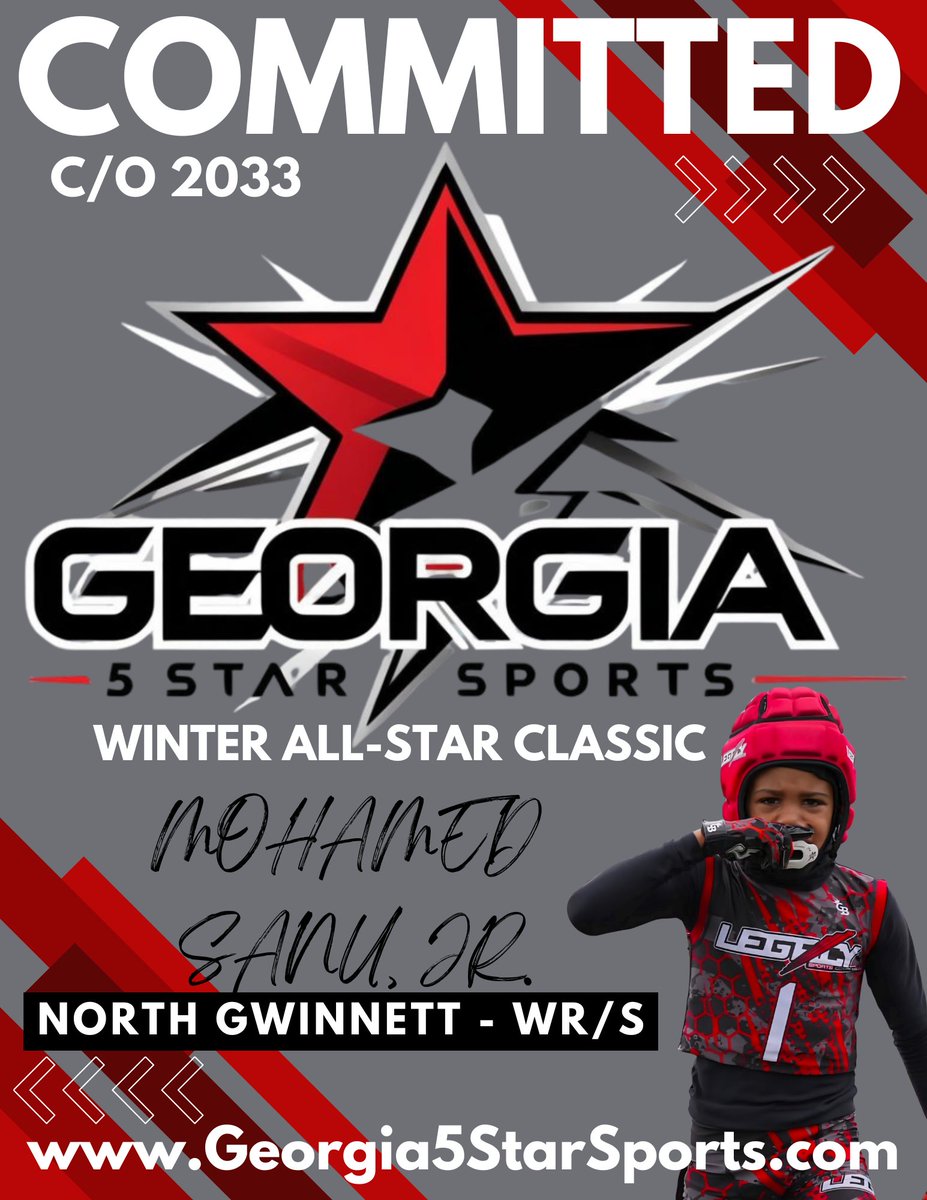 GA5StarSports's tweet image. #Committed WR/S - 2033 @mjsanu21 is an incredible athlete playing both sides of the ball. M.J. had a huge spring with us during our 7-on-7 Passing League leading his team to a championship weekend. He is also having an incredible Fall campaign with @NorthGwinnett. @RecruitGeorgia