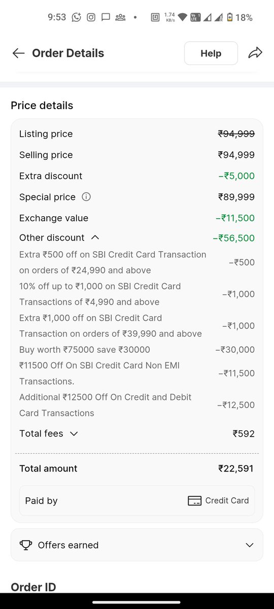 Autobutt27982's tweet photo. This was the original price shown yesterday night in the exclusive sale for Flipkart black members. This is for nothing phone 3 512 GB variant.After this the wrong price came (2nd pic) Order was placed, order got cancelled. Reinstate the original price @flipkartsupport @Flipkart https://t.co/JGY0EmtbyA