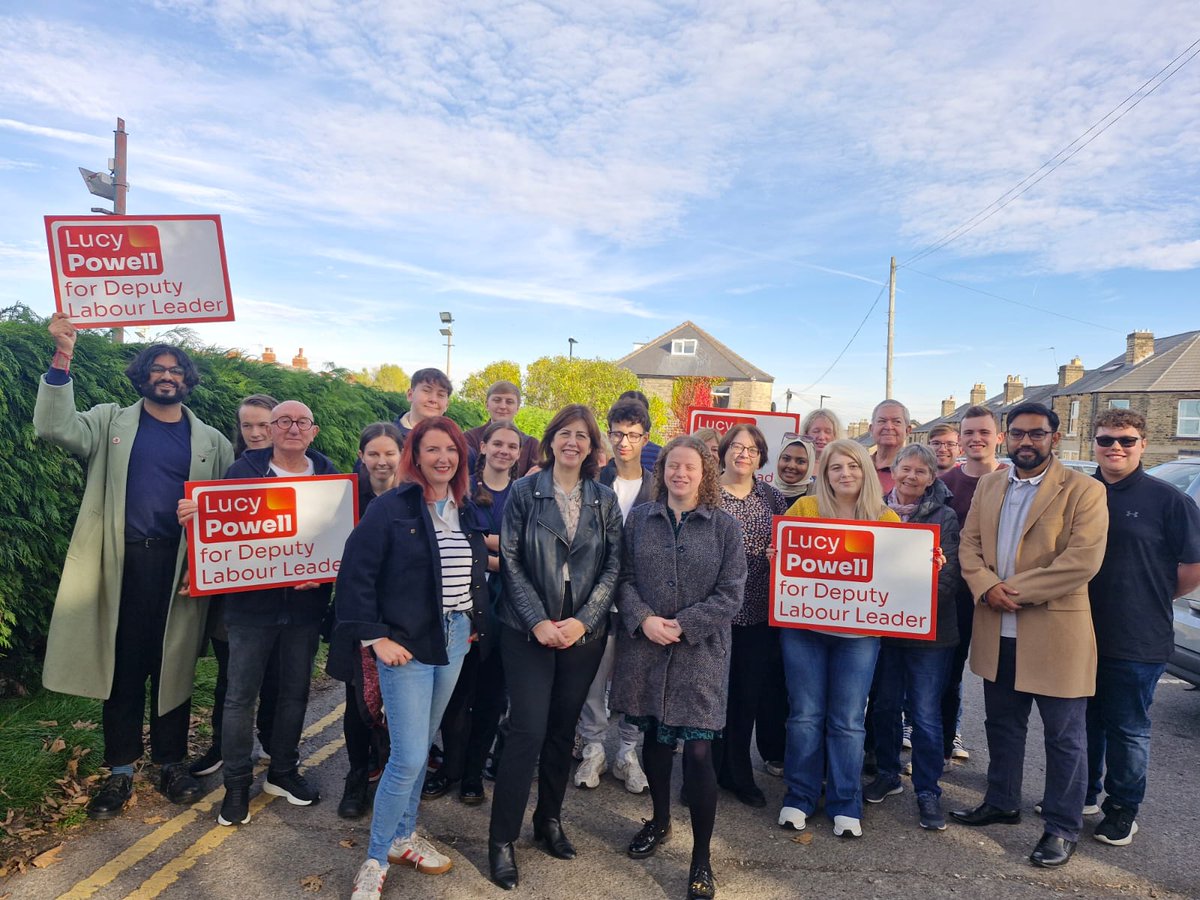 Louise Haigh (@louhaigh) on Twitter photo Lovely to welcome <a href="/LucyMPowell/">Lucy Powell MP</a> to Sheffield today.
She'll make a brilliant Deputy Leader of the Labour Party - standing up for the values of our movement and speaking truth to power. Lovely to welcome <a href="/LucyMPowell/">Lucy Powell MP</a> to Sheffield today.
She'll make a brilliant Deputy Leader of the Labour Party - standing up for the values of our movement and speaking truth to power.