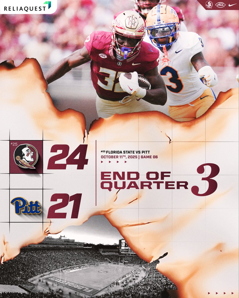 FSUFootball's tweet image. Headed to the 4th 

#NoleFamily | #KeepCLIMBing