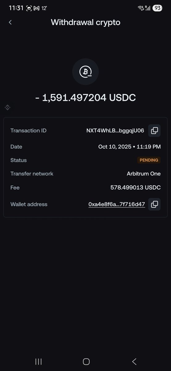 DimitriKOPRIWA's tweet image. Just got charged 36% ($578) in "network fees" for a USDC withdrawal on Nexo — real on-chain fee was $0.38. Nexo denies any responsibility. #Nexo #CryptoWarning @Nexo