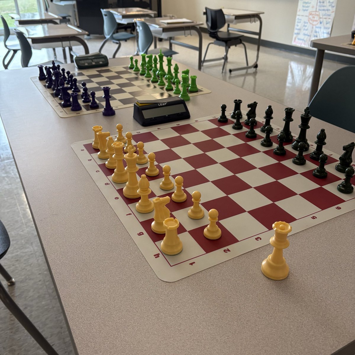 KJVliteracy's tweet image. Rogue&apos;s Gallery vs. Twin Rooks chess clubs match-up.

Blitz (as usual), 6 minute + 3 second delay (increment).
#CHESS