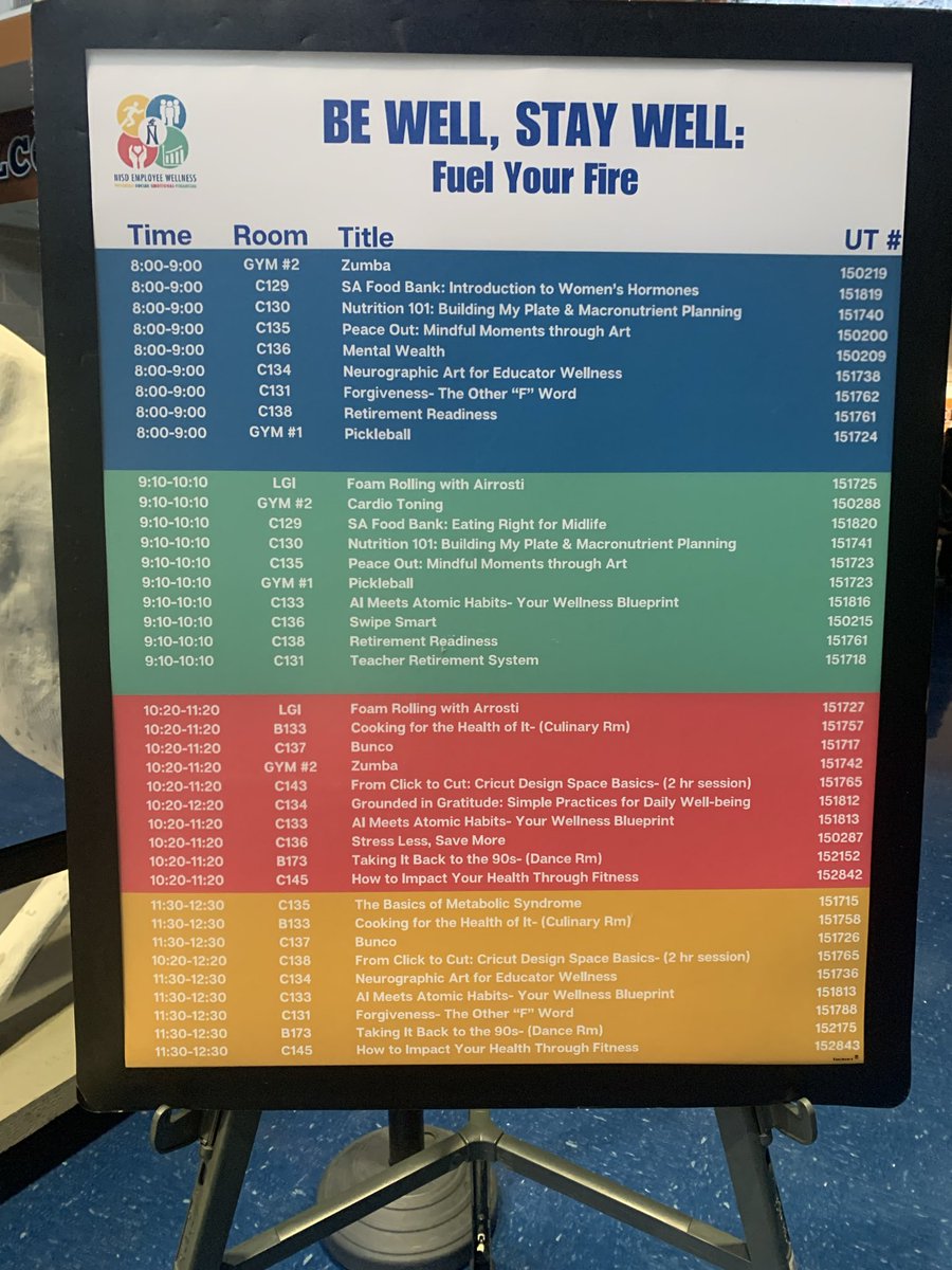 Enjoyed today’s “Be Well,Stay Well” event at Brandeis and ran into a few familiar friends 😉 Always enjoy the variety of sessions offered #skyhawkpride #vhawks #nisd