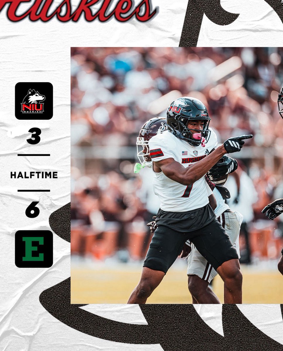 NIU_Football's tweet image. At the half, 6-3 Eagles. 

#TheHardWay