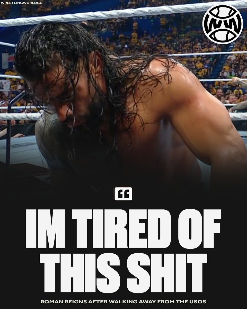 WrestlingWCC's tweet image. Roman Reigns has had enough of the drama 🙅‍♂️