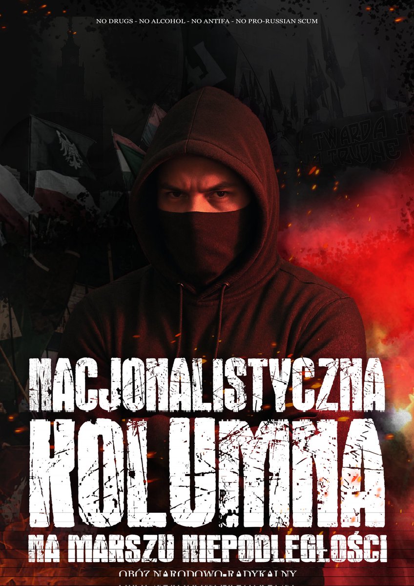 Najciekawszym momentem Marszu Niepodległości jest przejście zwartego bloku radykalnych nacjonalistów – to my od lat nadajemy mu ideowy kręgosłup i podtrzymujemy ciągłość radykalnej myśli narodowej, odpornej na presję poprawności, liberalizm i konformizm. 🇵🇱🏴‍☠️